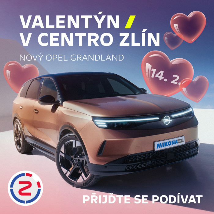 Zažijte Valentýna ve velkém stylu s Opel Grandland v OC Centro Zlín!