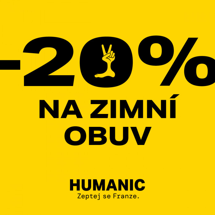 - 20% na zimní obuv  v Humanicu
