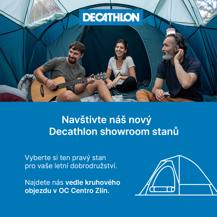 Nový Decathlon showroom stanů