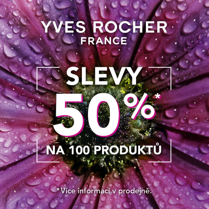 Sleva 50 % na 100 produktů v Yves Rocher