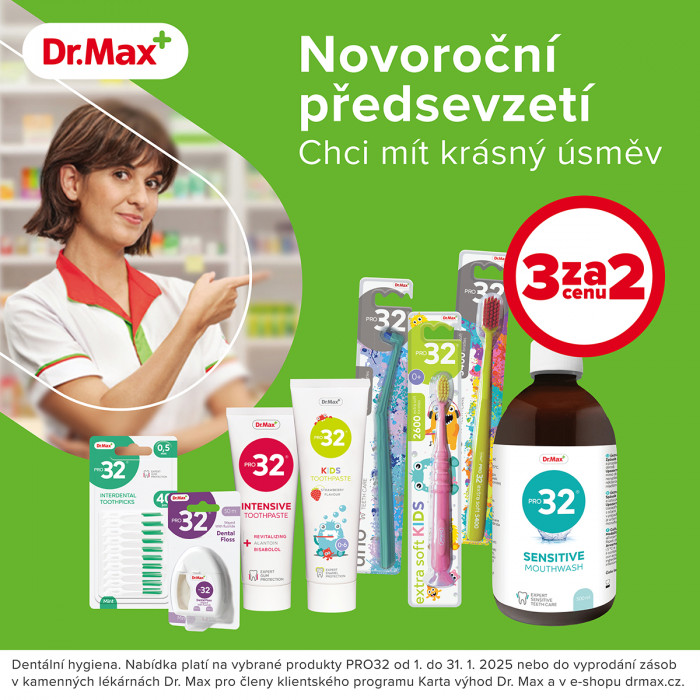 3 za cenu 2 na vybrané produkty PRO32 v Dr.Max