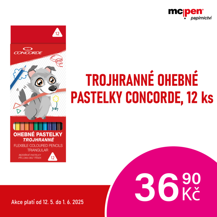 Trojhranné ohebné pastelky Concorde v McPen