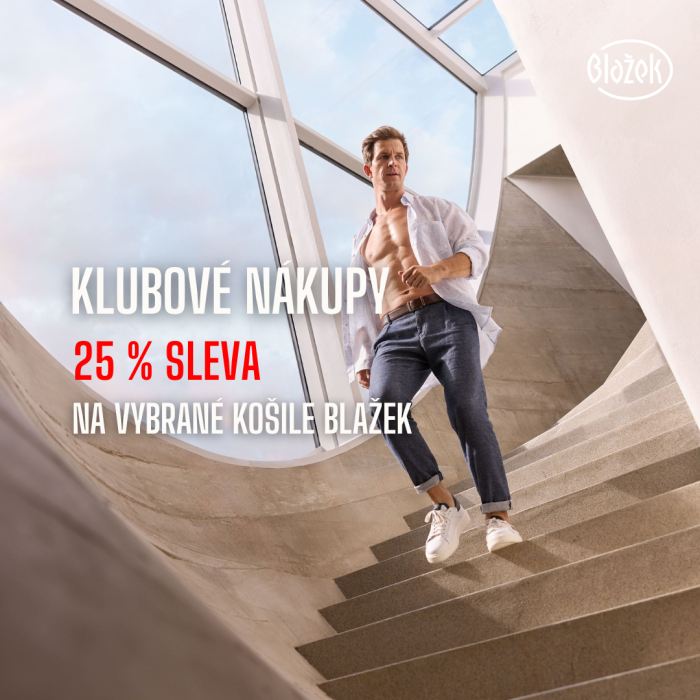 Košile za zvýhodněné ceny pro členy Blažek klubu