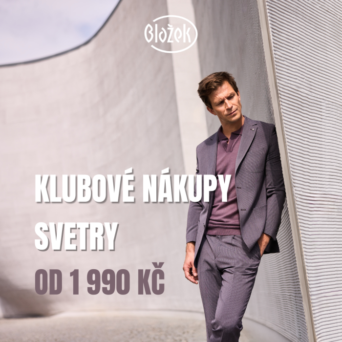 Svetry za zvýhodněné ceny pro členy Blažek klubu