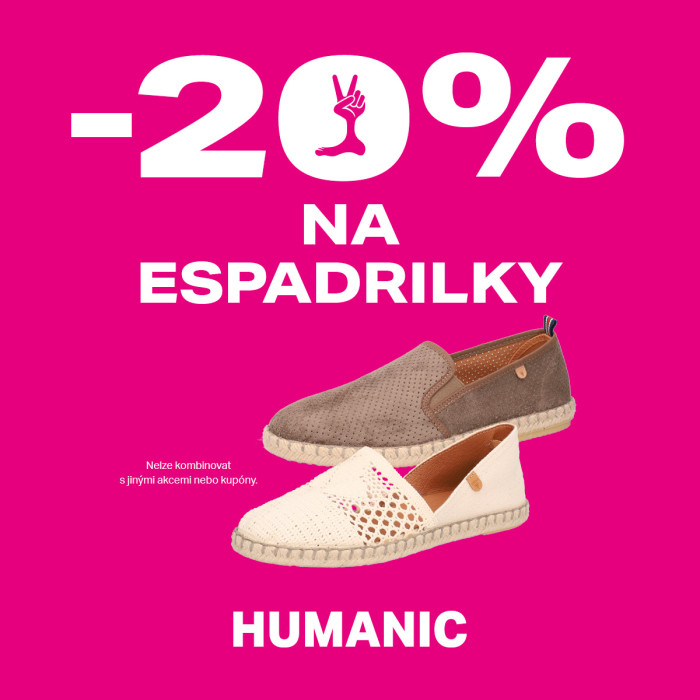 -20 % na espadrilky v Humanic