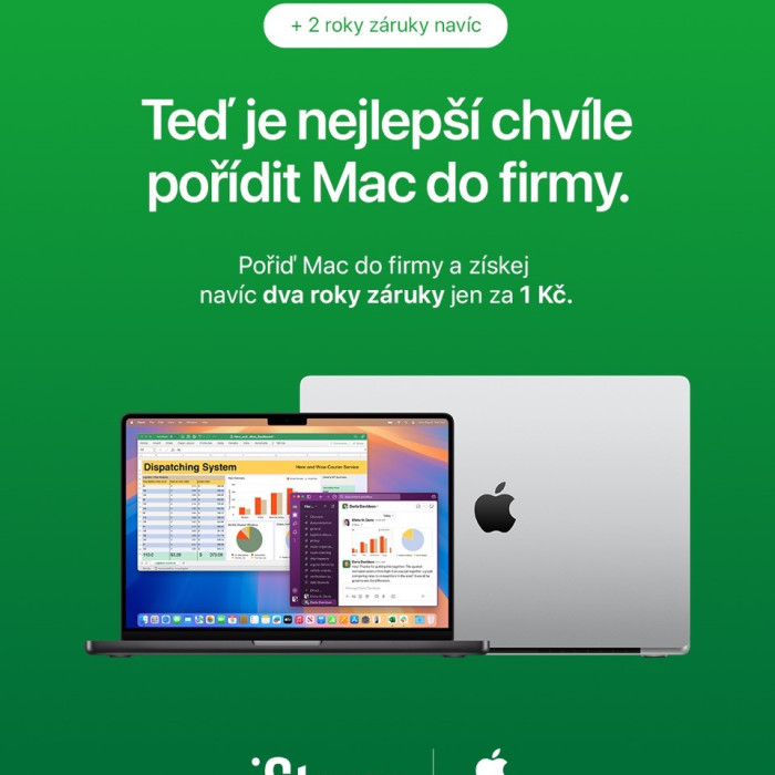 Mac do firmy + 2 roky záruky navíc jen za 1 Kč v iStores