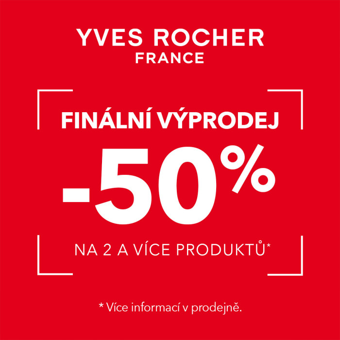 Sleva 50 % na 2 a více produktů rostlinné kosmetiky Yves Rocher