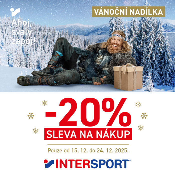 Sleva –20 % na celý nákup v Intersport!