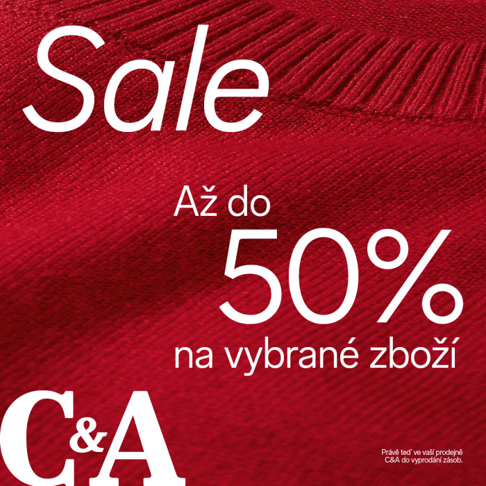Výprodej až do 50 % na vybrané zboží v C&A