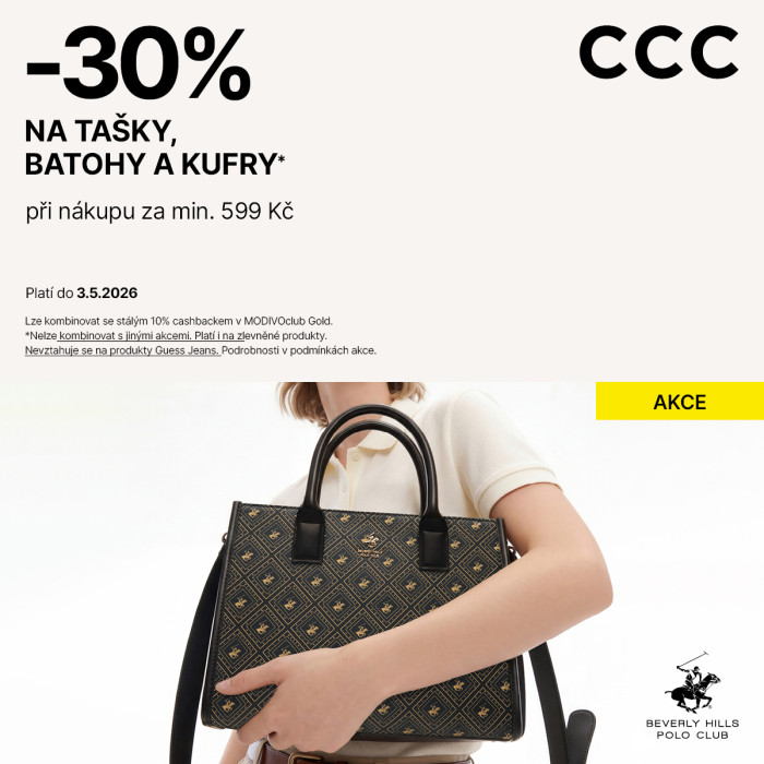 –30 % NA TAŠKY, BATOHY, KUFRY A KOSMETICKÉ TAŠKY V CCC!