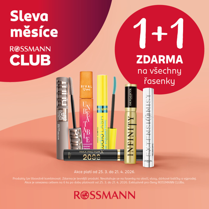 1+1 na řasenky v ROSSMANN