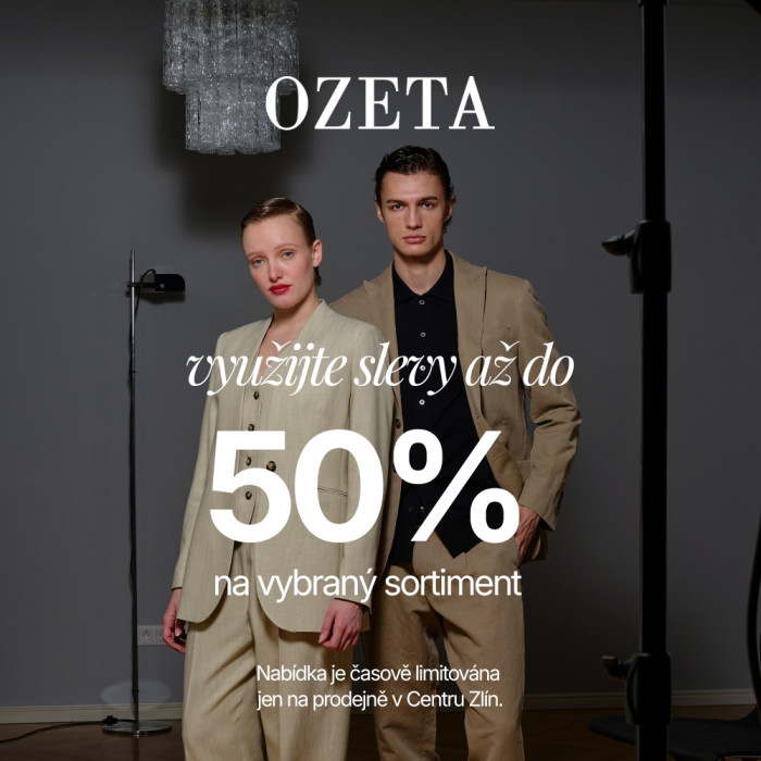 Slevy až do 50 % na vybraný sortiment v OZETA